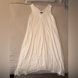 James Perse Cream V-Neck Midi Dress